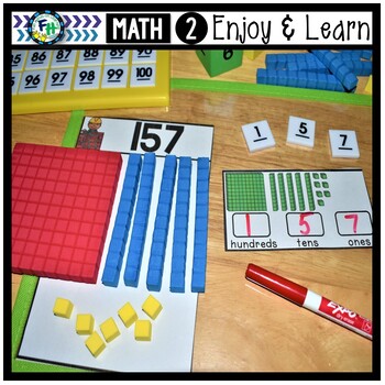 Preview of Place Value & Numbers Activity Center | Build with Base 10 Blocks
