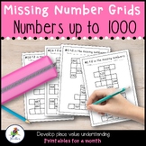Place Value Numbers up to 1000 - Missing Number Grids