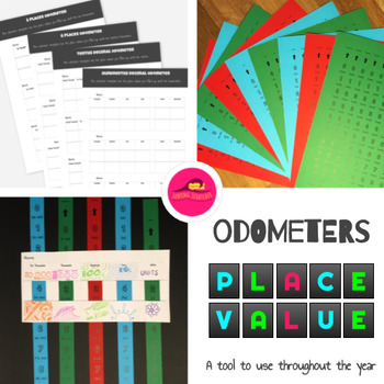 Preview of Place Value Craft Activity | Place Value Worksheets 4th Grade | Odometer