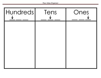 Place Value Organizer by Spencer's Closet | Teachers Pay Teachers