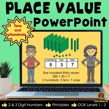 Preview of Place Value Lessons for 2 & 3 Digit Numbers on POWERPOINT