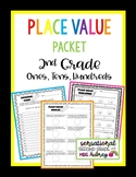Place Value Packet - Second Grade Math- No Prep! Distance 