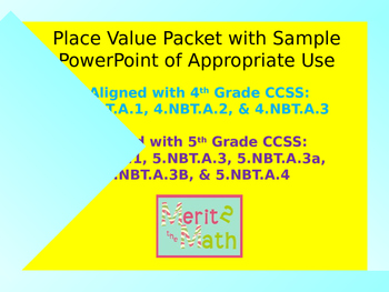 Preview of Place Value Packet with PowerPoint