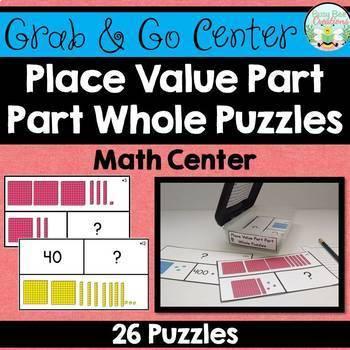 Preview of Place Value Part Part Whole Puzzles - Math Center