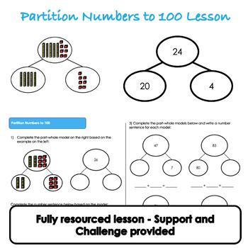 Place Value - Partition Numbers to 100 Lesson by KG Resources | TPT