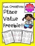 Place Value Partitioning Freebie Worksheets