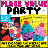 5 Digit Numbers:  Place Value Party Activities
