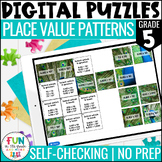 Place Value Patterns Digital Puzzles {5.NBT.2} 5th Grade M