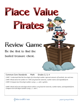 Place Value Pirate Review Game by Crockett's Classroom | TpT