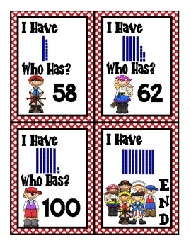 Place Value Pirates I Have/Who Has Game by Karen PEDERSON | TpT