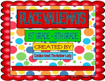 Preview of Place Value Placemats, 1st-8th Grade