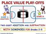 Hockey Math Game ~ Subtraction with Regrouping + Addition 