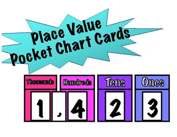 Preview of Place Value Pocket Chart Cards