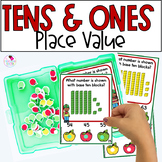 Fall Math - Place Value Task Cards - First Grade