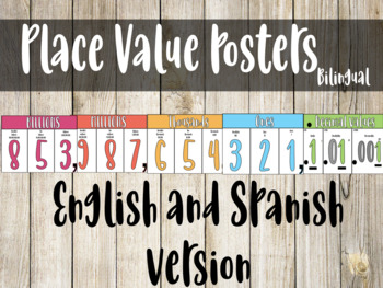 Preview of Place Value Posters - BILINGUAL (english and spanish version)