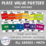 Place Value Posters Bright Colors