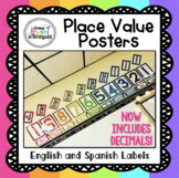 Place Value Posters - English and Spanish Labels - Include