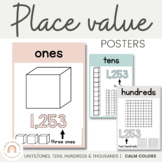 Place Value Posters | MODERN RAINBOW Color Palette | Calm 
