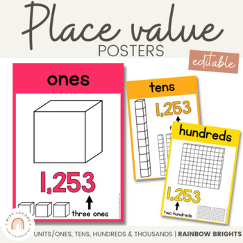 Preview of Place Value Posters | RAINBOW BRIGHTS