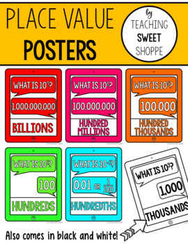 Preview of Place Value Posters - Texting Style