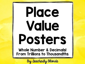 Preview of Place Value Posters with Decimals