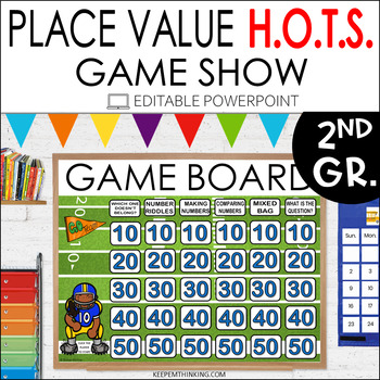 Preview of Place Value PowerPoint Game Show For Advanced 2nd Grade