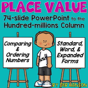 Preview of Place Value PowerPoint Lesson with Practice Exercises for 4th grade