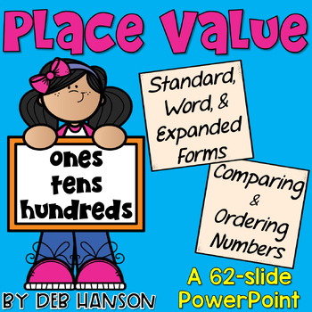 Preview of Place Value PowerPoint Lessons for 2nd grade with Practice Exercises
