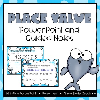 Preview of Place Value Powerpoint & Guided Notes - Fourth Grade