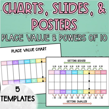 Preview of Place Value & Powers of 10 Charts, Slides, & Posters