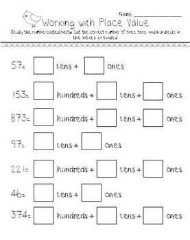 Place Value Practice by The Sunny Side | TPT