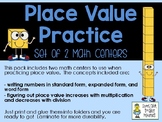 Place Value Practice - 2 Math Centers - (use with and with