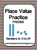 Place Value Practice Numbers 11 to 29