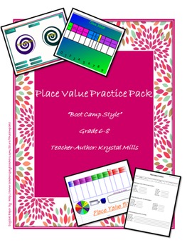 Preview of Place Value Practice Pack "Boot Camp Style" (Grade 6-8)