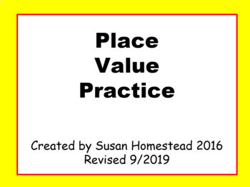 Place Value Practice (Part 1 Numbers to 4 digit & Part 2 Numbers to ...