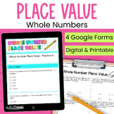 Place Value Practice, Review and Assessment for Google For