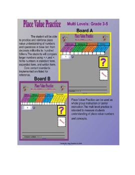 Preview of Place Value Practice Smartboard Lesson Gr. 3-5