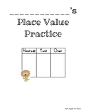 Place Value Practice (Two/Three Digit )