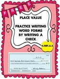 {FREEBIE} Place Value Practice Writing Word Forms by Writi