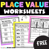 Free Place Value Worksheets for 1st and 2nd Grade Math Rev