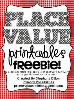 Place Value Printables Freebie! {Homework, Seat Work, and More!}
