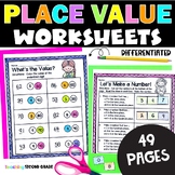 Place Value Worksheets for 1st & 2nd Grade - Activities wi