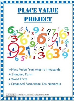 Preview of Place Value Project - Primary