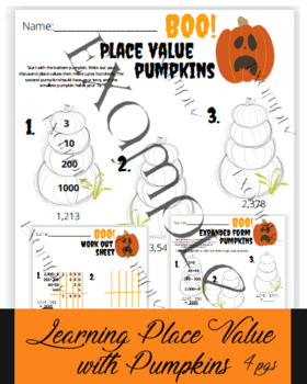 Preview of Place Value Pumpkins