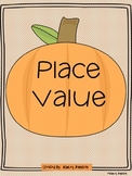 Place Value Pumpkins Math Station Activity