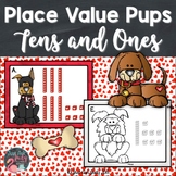 Place Value Pups Tens and Ones Valentine's Day Activity