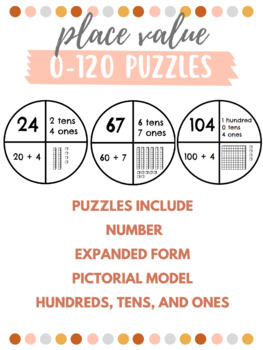 Preview of Place Value Puzzles 0-120