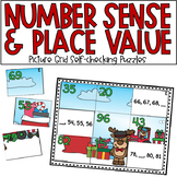 Place Value Tens and Ones - Christmas Math - Puzzles