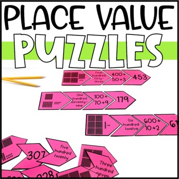 Preview of Place Value Puzzles Game and Math Center