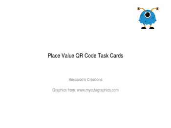Preview of Place Value QR COde Task Cards